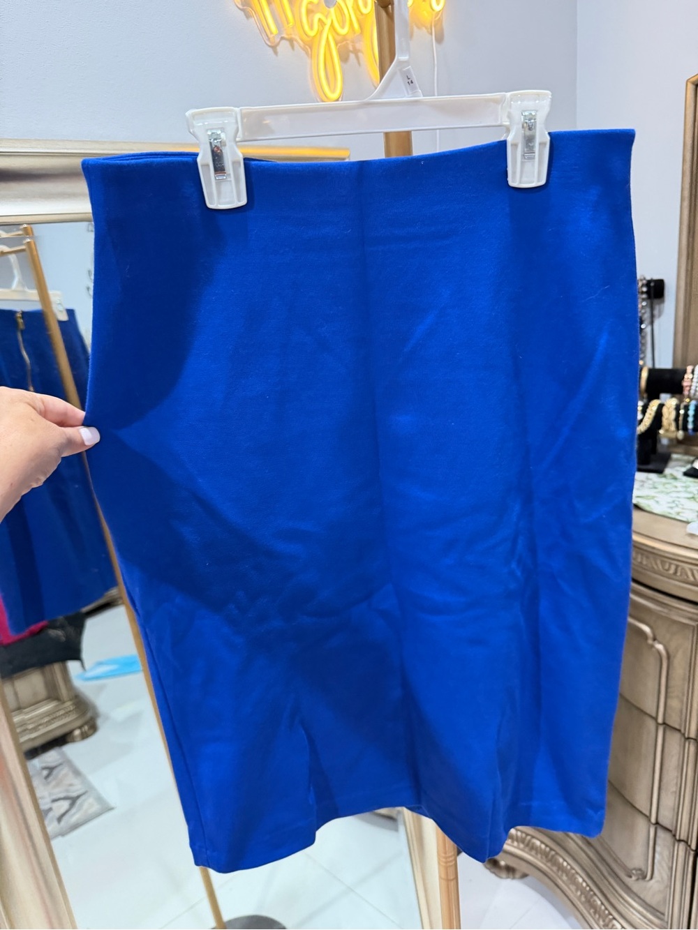 Philosophy Royal Blue Pencil Skirt